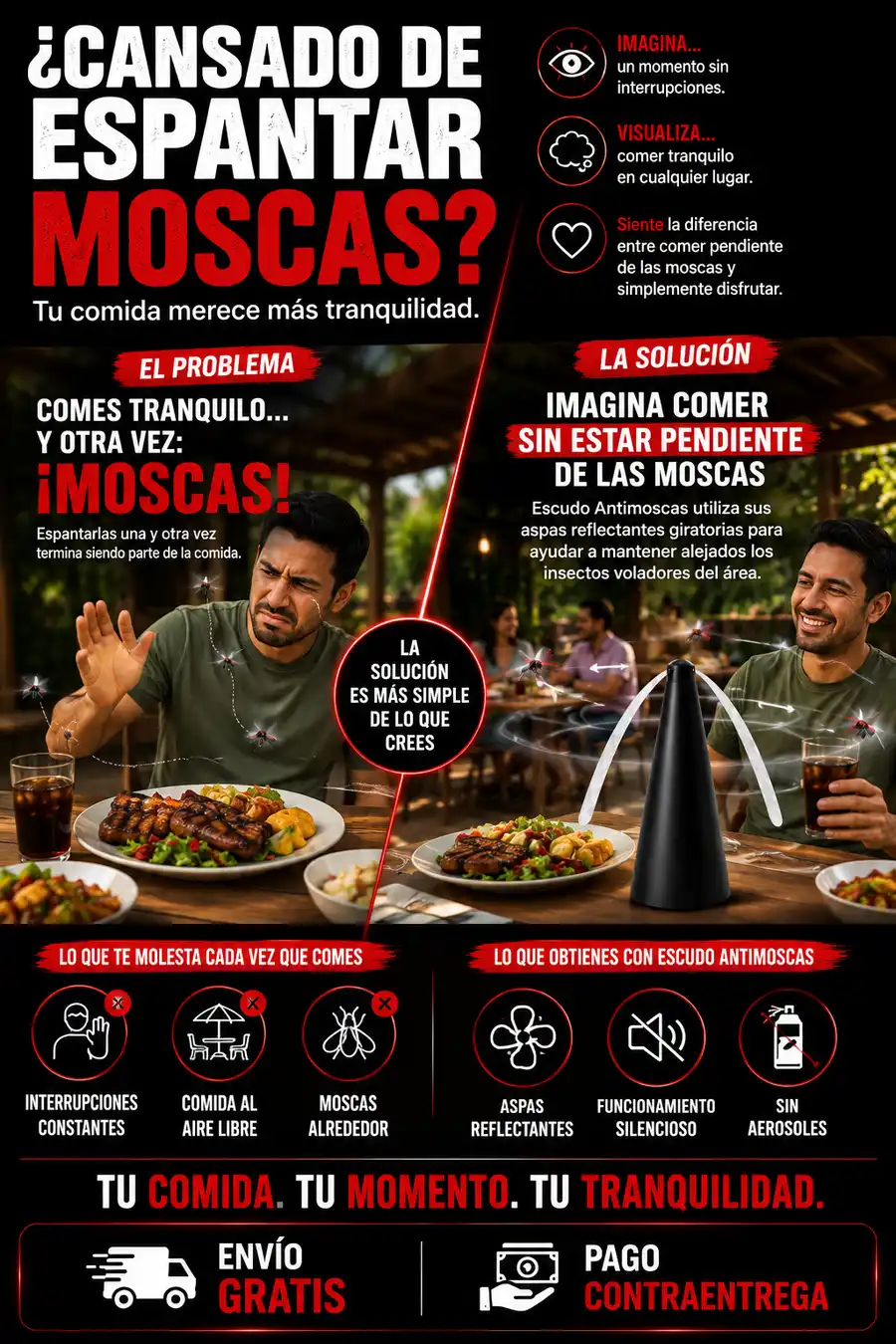 Sección 5 de Comida protegida: adiós moscas, sin químicos.